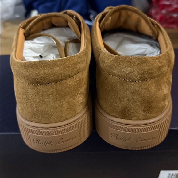 Ralph Lauren Purple Label Men's Severn Calf Suede LowTop Sneakers Cacao NEW $895 - Picture 6 of 16